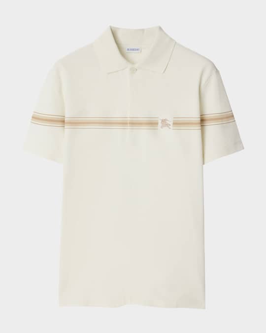 トップスその他 adidas Burberry Polo Shirt Ivory IS7420 Burberry Men's EKD Stripe Polo Shirt | Neiman Marcus