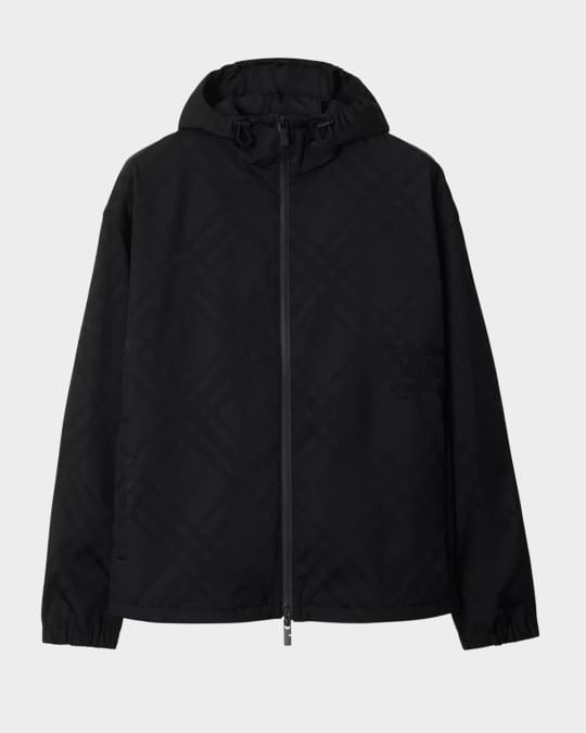 アウターその他 Burberry Nylon Jacket With Ekd Burberry Men's EKD Tonal Check Anorak | Neiman Marcus