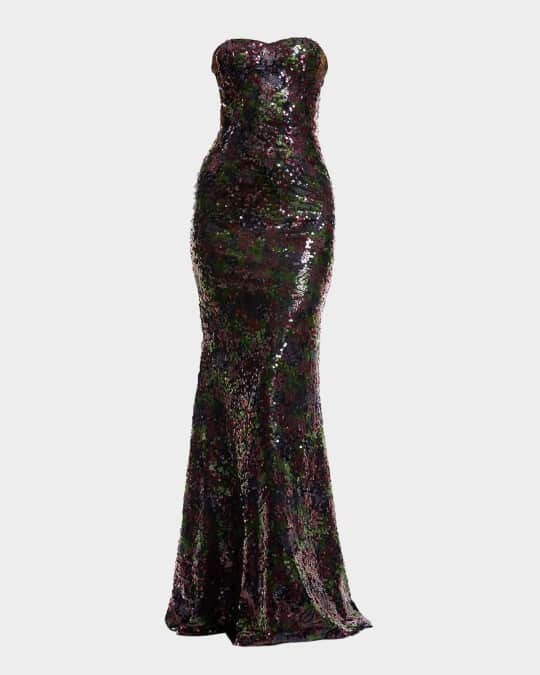 open lace back dress Glittery Pleated Empire Waist Sleeveless Formal Evening Dress main image 1