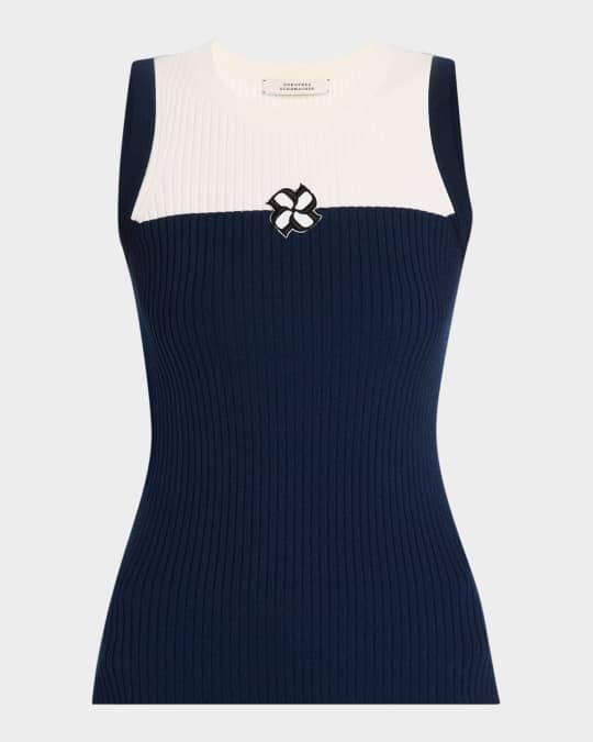 Essential Ease Ribbed Colorblock Top