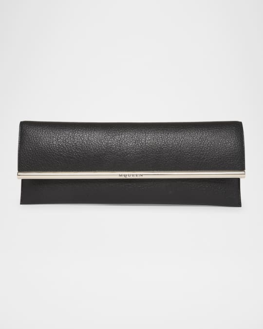 クラッチバッグ ALEXANDER MCQUEEN BLACK LEATHER CROSS B-LONG CLUTCH McQueen Cross-B Long Clutch Bag | Neiman Marcus