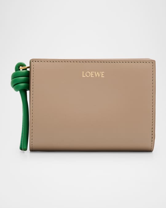 ※た-- 未使用LOEWE KNOT COMPACT WALLET Loewe Knot Compact Wallet in Napa Leather | Neiman Marcus