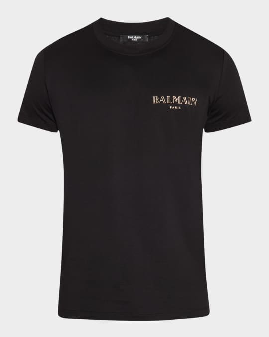 Balmain Men's Vintage Gel Logo T-Shirt | Neiman Marcus