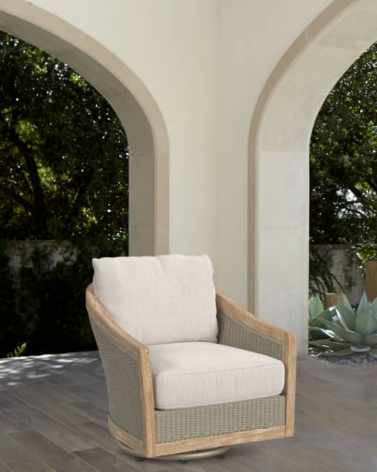Cambria Outdoor Swivel Club Chair
