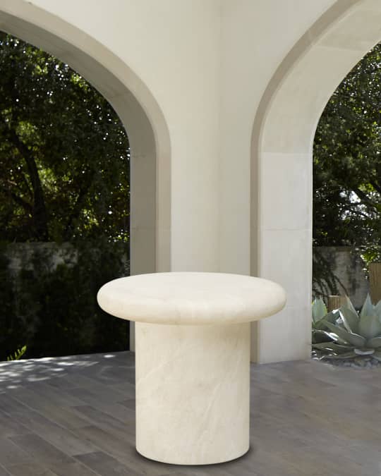 Travertino Outdoor End Table