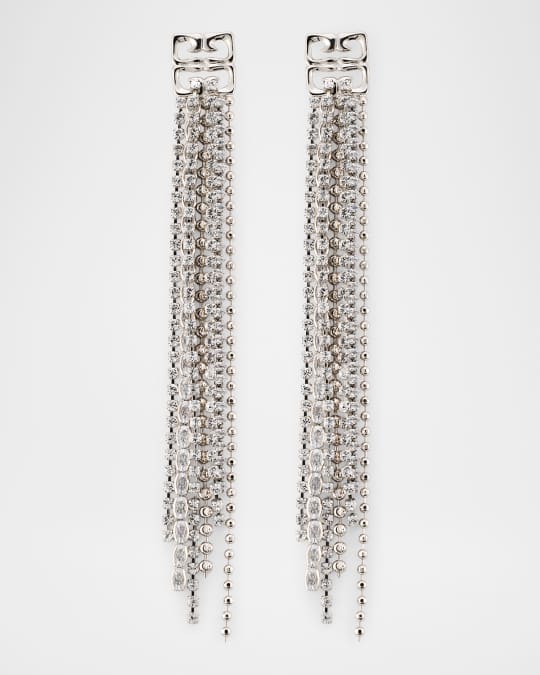 4G Liquid Fringe Crystal Earrings