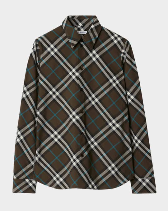 Burberry シャツ Burberry Check Slim Button-Down Shirt | Neiman Marcus