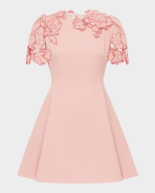 Elyse Applique Fit-&-Flare Mini Dress