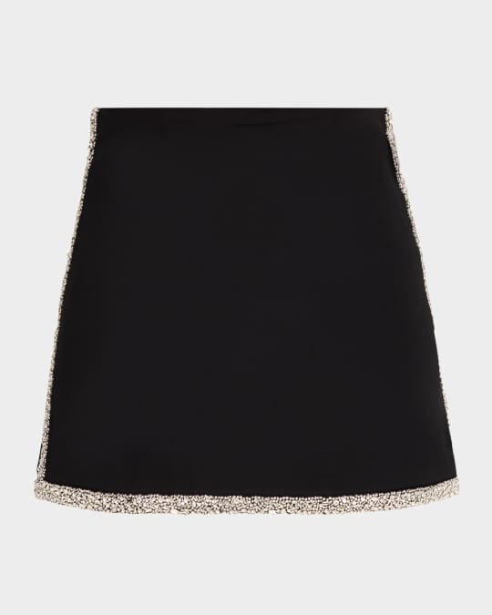 Riley Embellished A-Line Mini Skirt