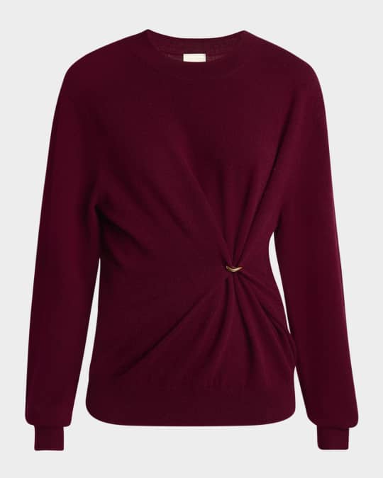 Isabel Marant Ilaria Gathered Ring Wool-Cashmere Sweater