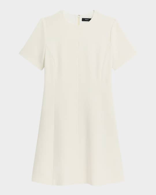 Crepe Flare Mini Dress
