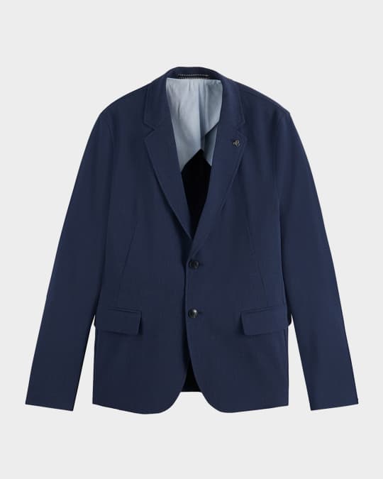Men's Seersucker Check Sport Coat