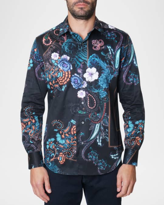 Men's Paisley-Print Sport Shirt