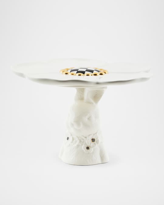 White Rabbit Ceramic Pedestal Platter