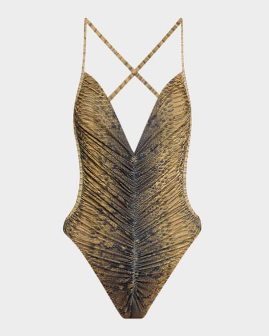 Python Butterfly One-Piece Swimsuit