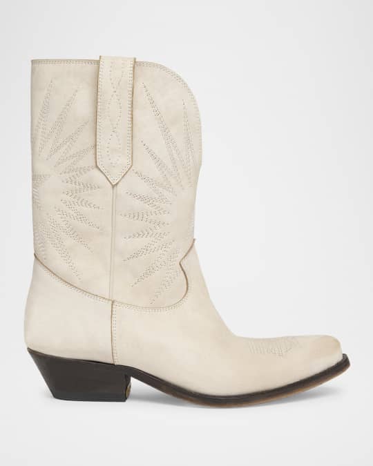 Golden Goose Wish Star Embroidered Suede Cowboy Boots Neiman Marcus