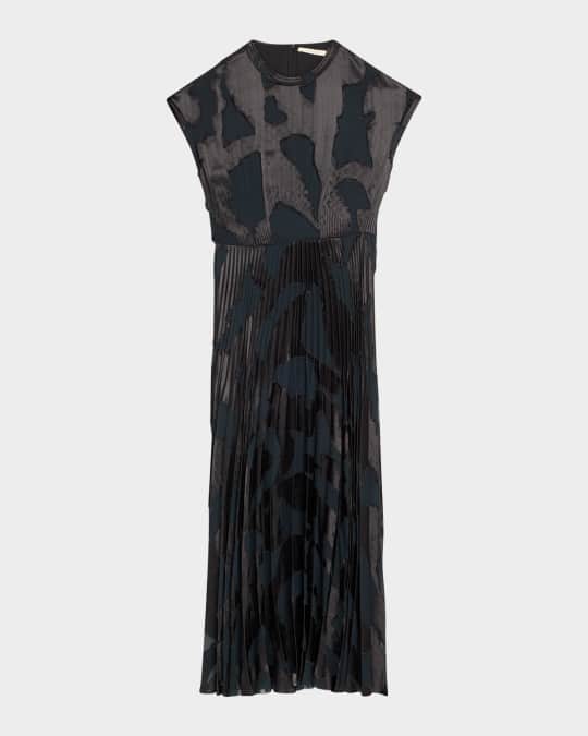 Abstract Fil Couple Fit-Flare Midi Dress