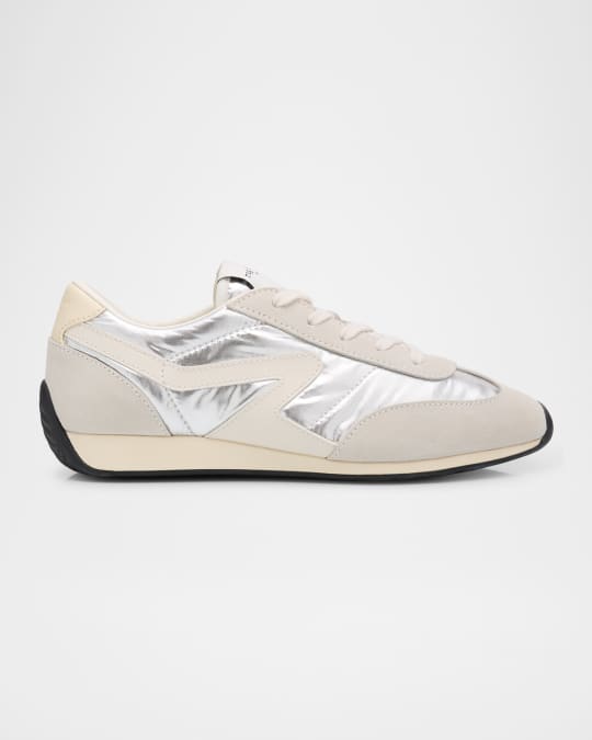 Retro Metallic Suede Runner Sneakers