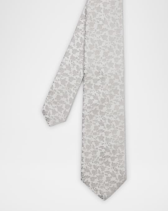Men's Floral Jacquard Silk Tie
