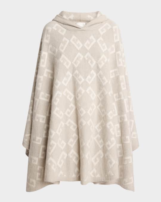 4G Cashmere Hooded Poncho
