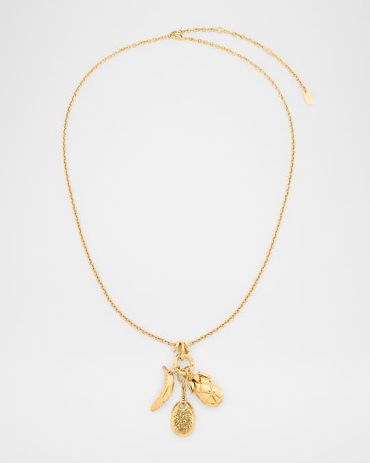 Chloe Bananas Brass Pendant Necklace | Neiman Marcus