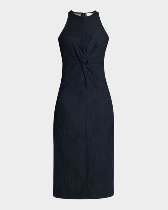 Clara Twist-Front Midi Dress