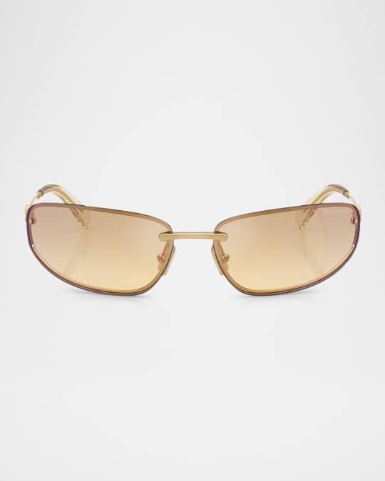 guusuさん　みぉーさん 12-19-3 Miu Miu MU 52YS Women's Sunglasses - Blue & Gold - Ship Returns