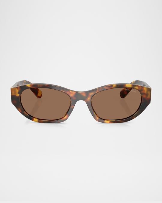 Miu Miu MUA03SF Acetate Oval Sunglasses | Neiman Marcus display picture 1