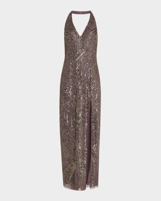 halter satin dress white Adele Halter Maxi Dress, in Ivory Luxe Satin, Size: Large | Show Me Your Mumu