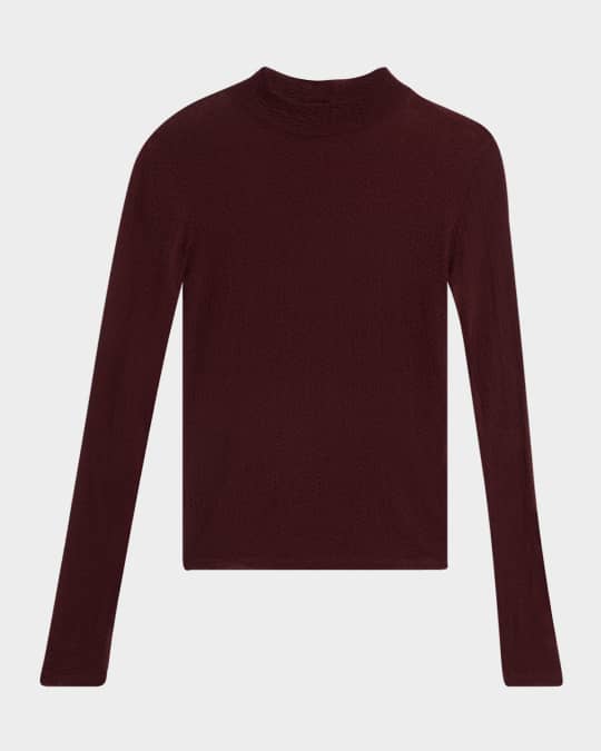 Mesh Lace Turtleneck Noir - FRAME