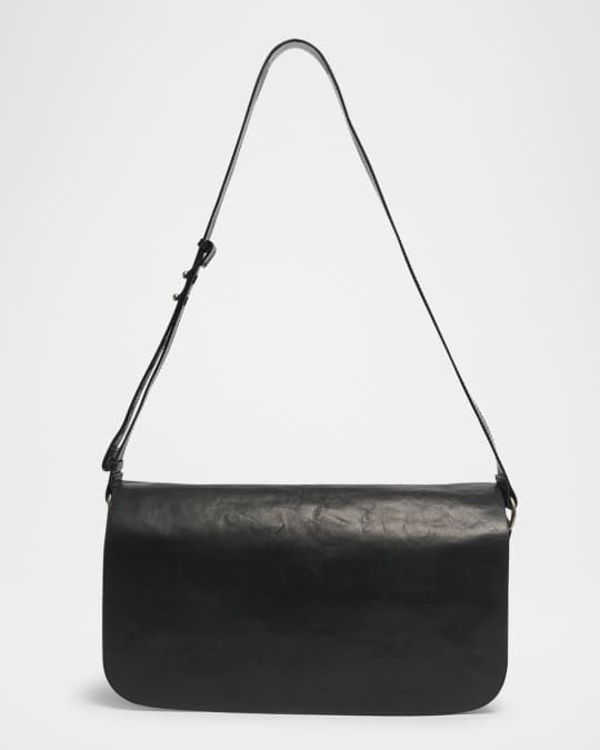 Dries Van Noten Men's Balm Calf Leather Flap Shoulder Bag