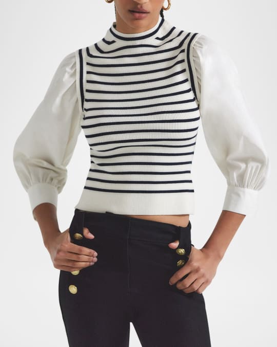 Trizia Mixed-Media Sweater
