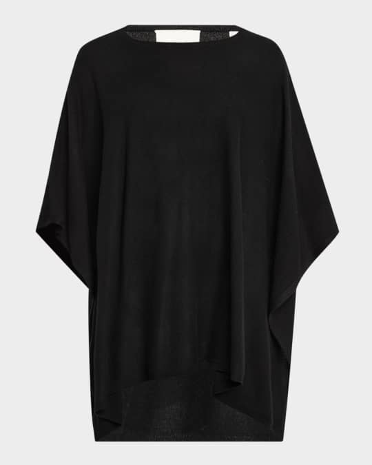 Reverse Jersey Cashmere Poncho