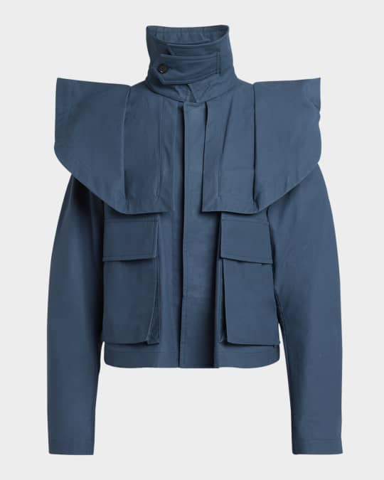 JW Anderson Oversized Collar Cropped Trench Jacket | Neiman