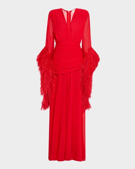 bronx and banco geisha maxi dress Geisha Coral Maxi Dress