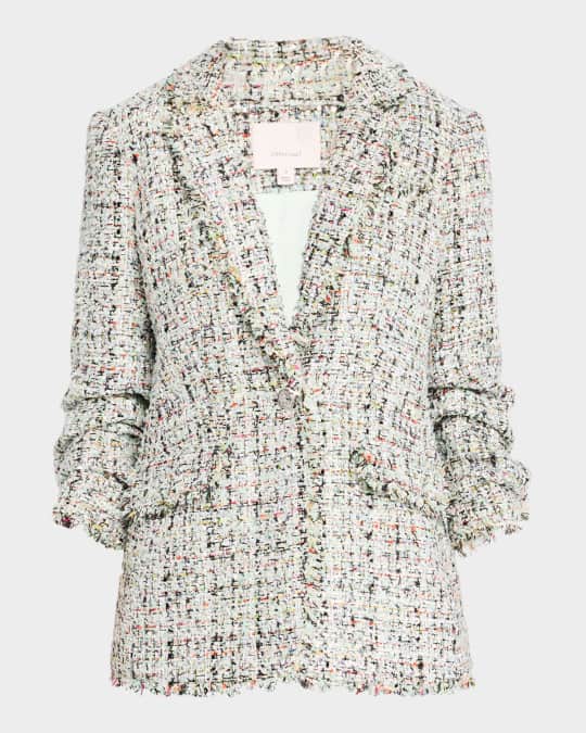 Khloe Single-Breasted Boucle Blazer