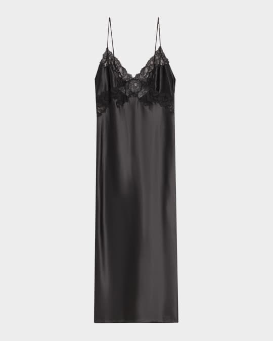 Peony Glamour Lace-Trim Nightgown