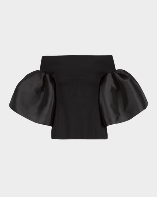 Marqes′ Almeida - puf tops BLACK TURTLENECK PUFF SLEEVE TOP – MARQUES ' ALMEIDA