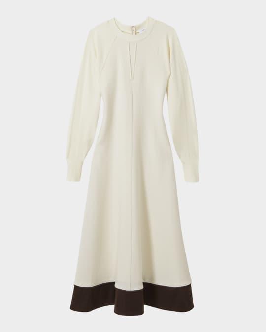 Reiss Caprice Contrast-Hem Midi Sweater Dress | Neiman Marcus