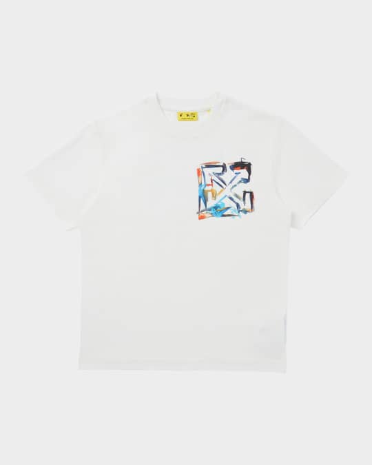 Boy's Watercolor Logo Short-Sleeve T-Shirt, Size 4-12