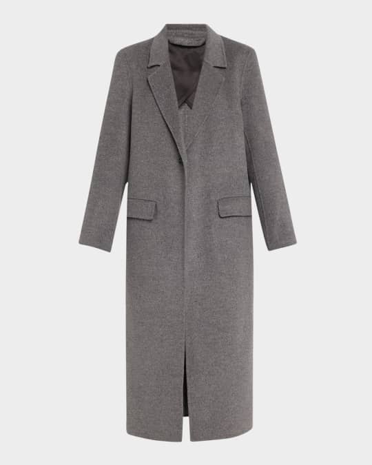 Toteme Long Classic Wool Coat | Neiman Marcus