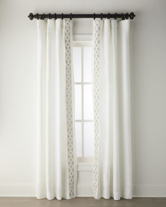 Amalfi Light-Filtering Linen Drapery Panels, 52" x 96" - Set of 2