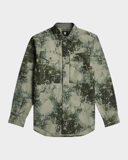 Men's Cargo Pocket Casual Button-Down Shirt