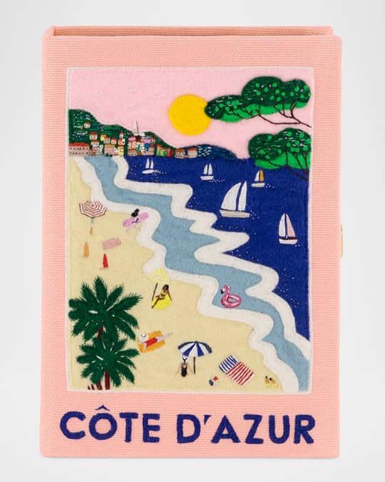 Olympia Le-Tan Cote d'Azur Book Clutch Bag | Neiman Marcus