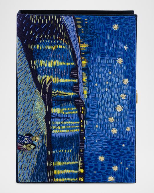 Olympia Le-Tan Vincent van Gogh's The Starry Night Book Clutch Bag