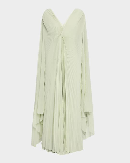 Serdena Pleated Cape Dress