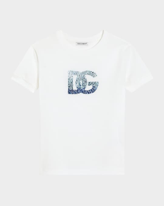 Girl's Embellished Interlocked Logo-Print T-Shirt, Size 8-14