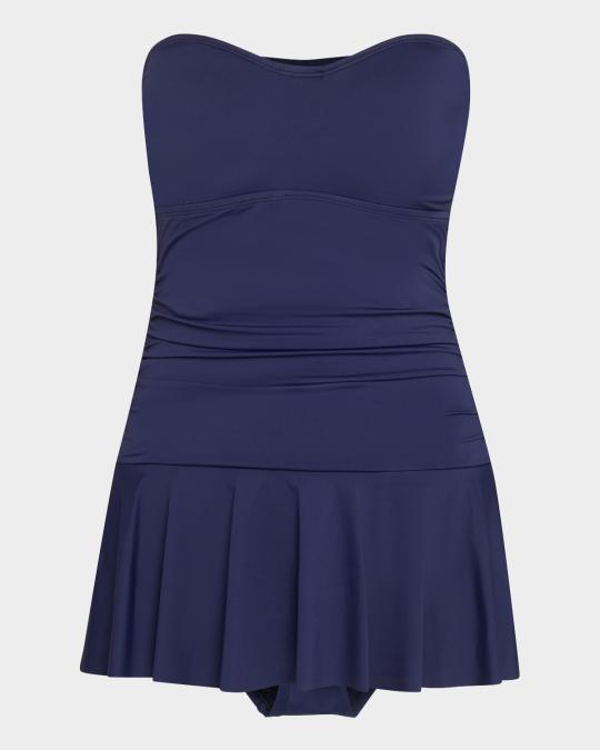 underwire swim dress Underwire Knot-Front Swim Dress