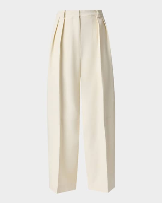 Altuzarra Dash Pleated Wool Pants | Neiman Marcus