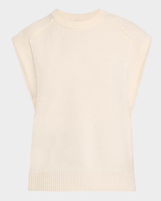 Mari Sleeveless Wool-Cashmere Boxy Sweater